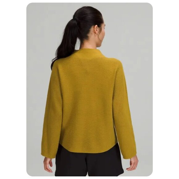 Lululemon Boxy Cotton-Blend Sweater in Auric Gold sz XL/XXL - Picture 3 of 9